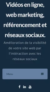 Amélioration de l'ergonomie du site Scyvius sur smartphone